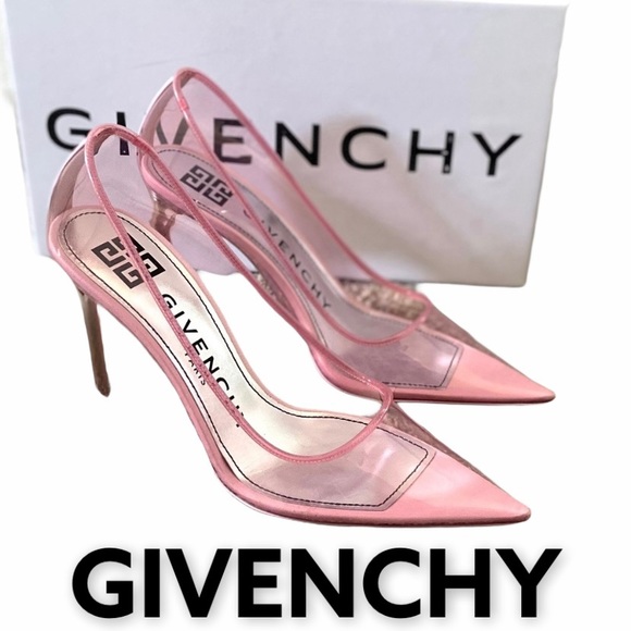 GIVENCHY Light Pink PVC Stiletto Point Toe Heels size 8